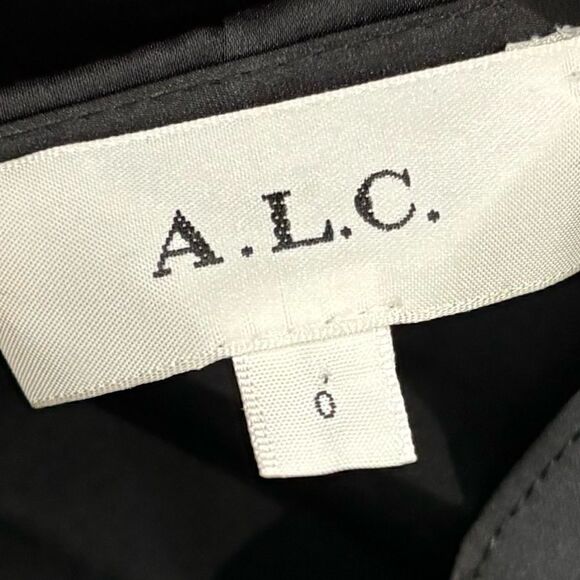 NEW $695 A.L.C. Rio pleated satin halterneck jumpsuit - Picture 10 of 11